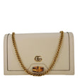 GUCCI Diana Bamboo Mini Leather Shoulder Bag White 696817