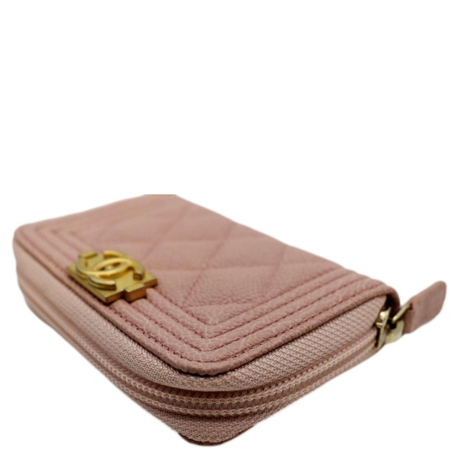 CHANEL, Accessories, Chanel Classic Zipped Coin Purse Beige With Gold  Hardware