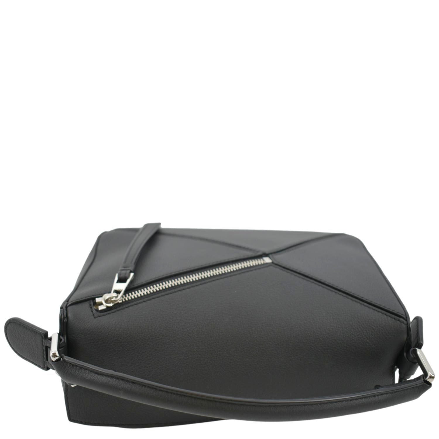 Puzzle Small Leather Shoulder Bag in Grey - Loewe