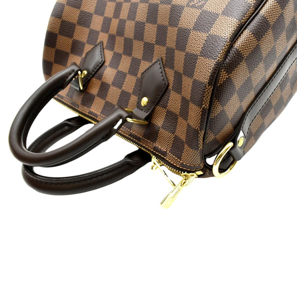 LOUIS VUITTON Speedy 25 Bandouliere Damier Ebene Shoulder Bag Brown