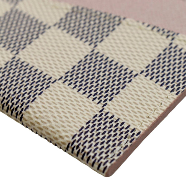 LOUIS VUITTON Damier Azur Card Holder White