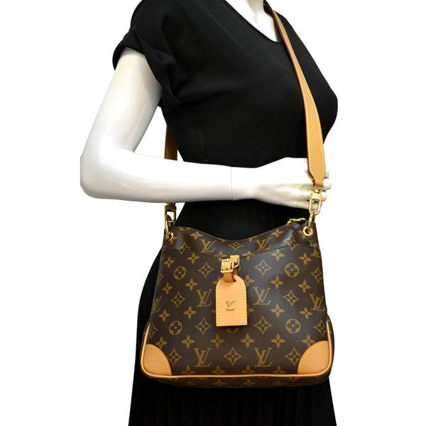 LOUIS VUITTON Odeon PM Monogram Canvas Crossbody Bag Brown