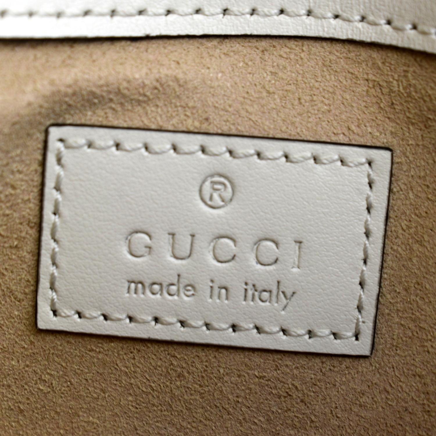GUCCI GG Marmont Super Mini Matelasse Leather Crossbody Bag White 4764