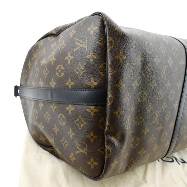 LOUIS VUITTON Keepall Bandouliere 55 Monogram Macassar Travel Bag Brow