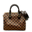 LOUIS VUITTON Speedy 25 Bandouliere Damier Ebene Shoulder Bag Brown