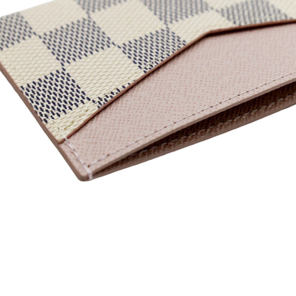 LOUIS VUITTON Damier Azur Card Holder White