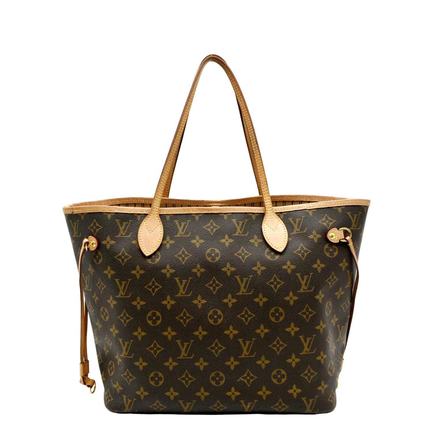 LOUIS VUITTON Neverfull MM Monogram Beige Coated Canvas