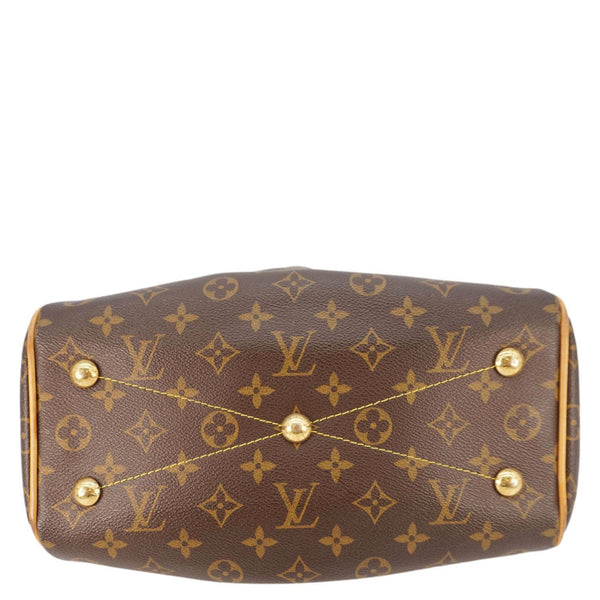 LOUIS VUITTON Tivoli PM Monogram Canvas Satchel Bag Brown