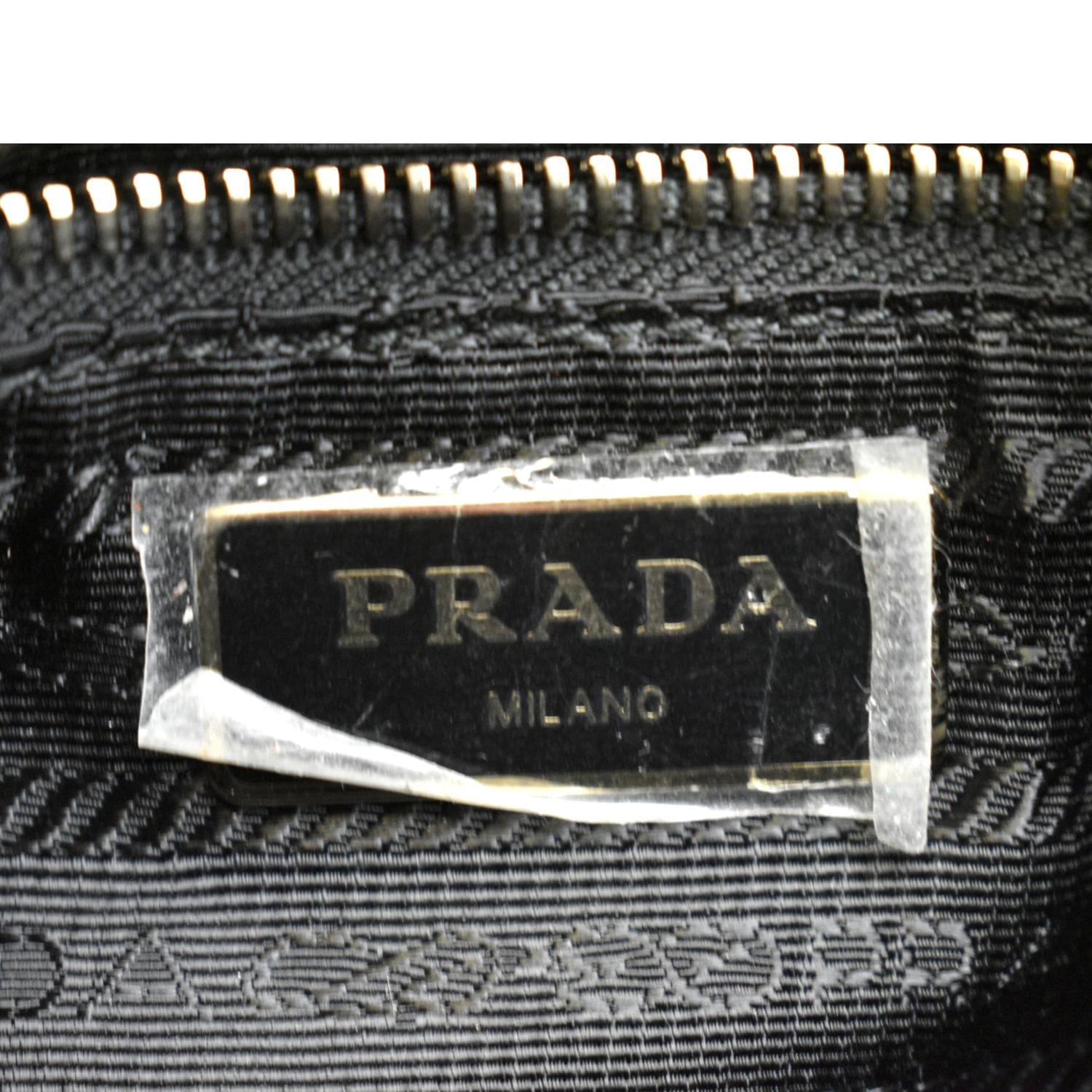 White Prada System Nappa Patchwork Shoulder Bag