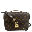 LOUIS VUITTON Metis Pochette Monogram Canvas Crossbody Bag Brown