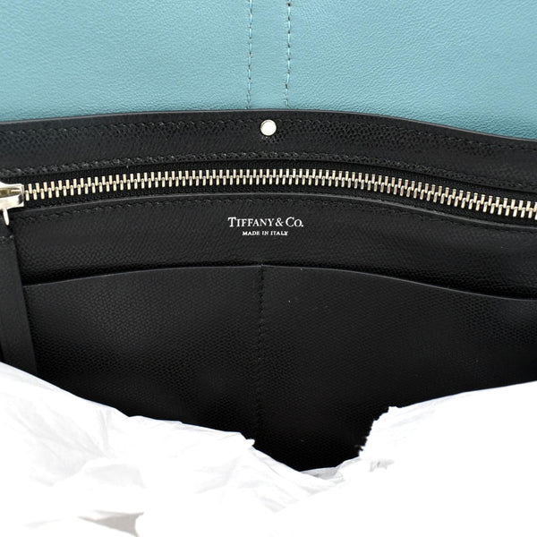 TIFFANY & CO Leather Tote Bag Black