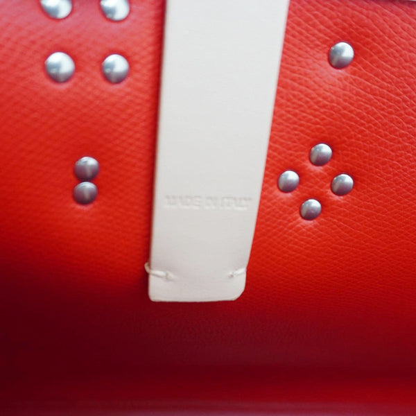 CHRISTIAN LOUBOUTIN Cabata Empire Studded Spike Leather Tote Bag Leche