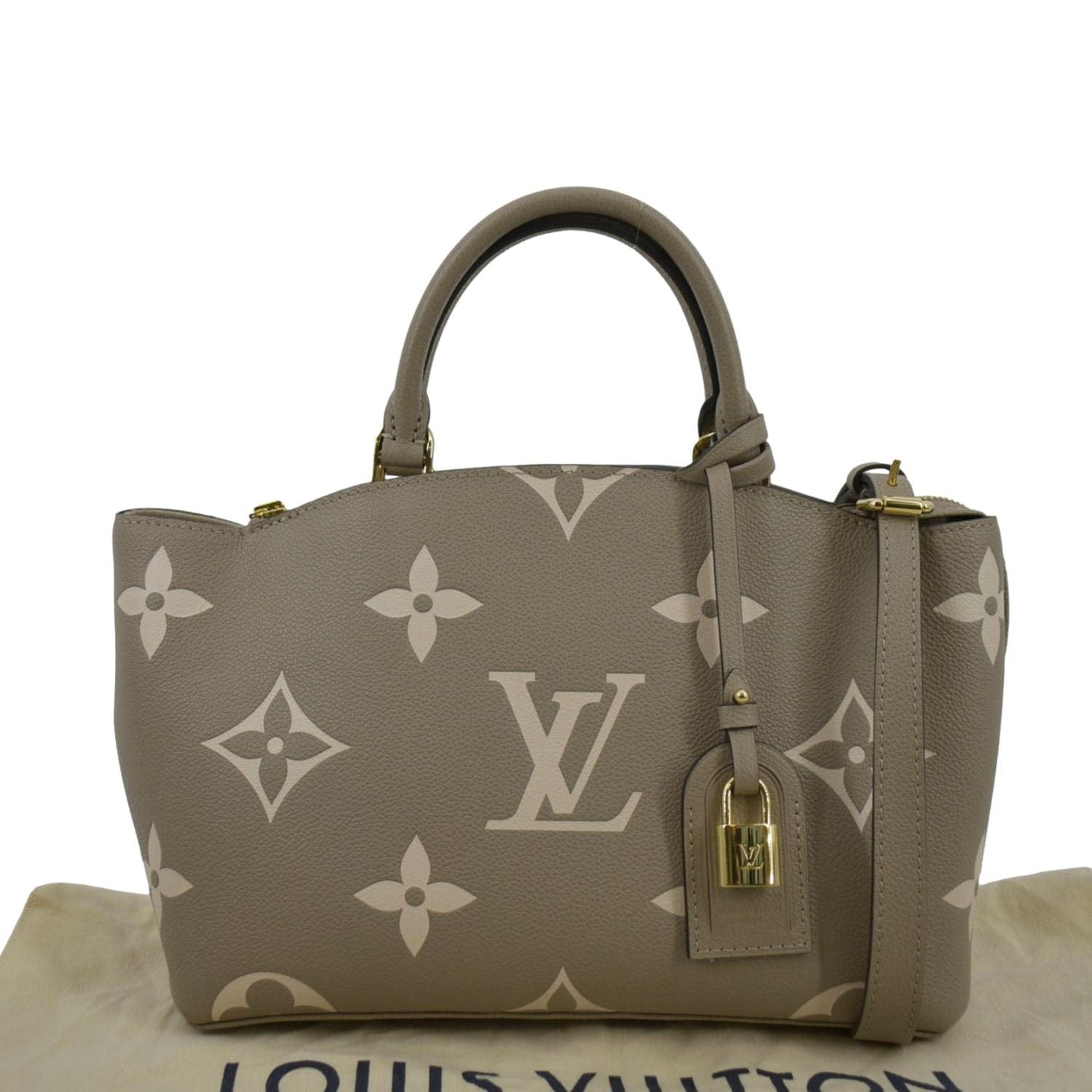 Louis Vuitton Petit Palais Embossed Leather Shoulder Bag Bicolor