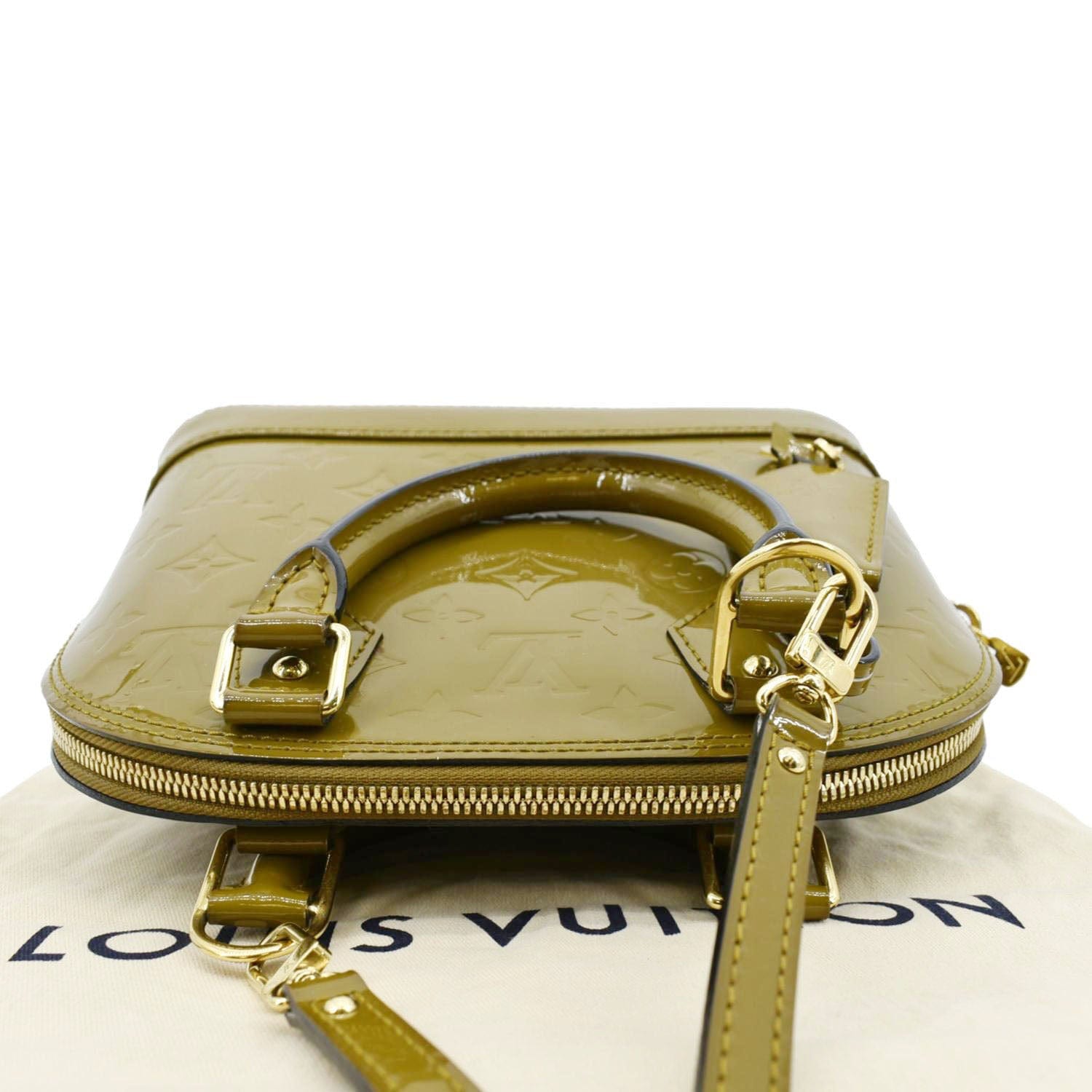 Louis Vuitton Yellow Vernis Monogram Alma BB Bag