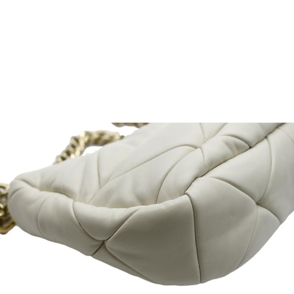 Prada Patchwork System Nappa Leather Shoulder Bag White - Bottom Left