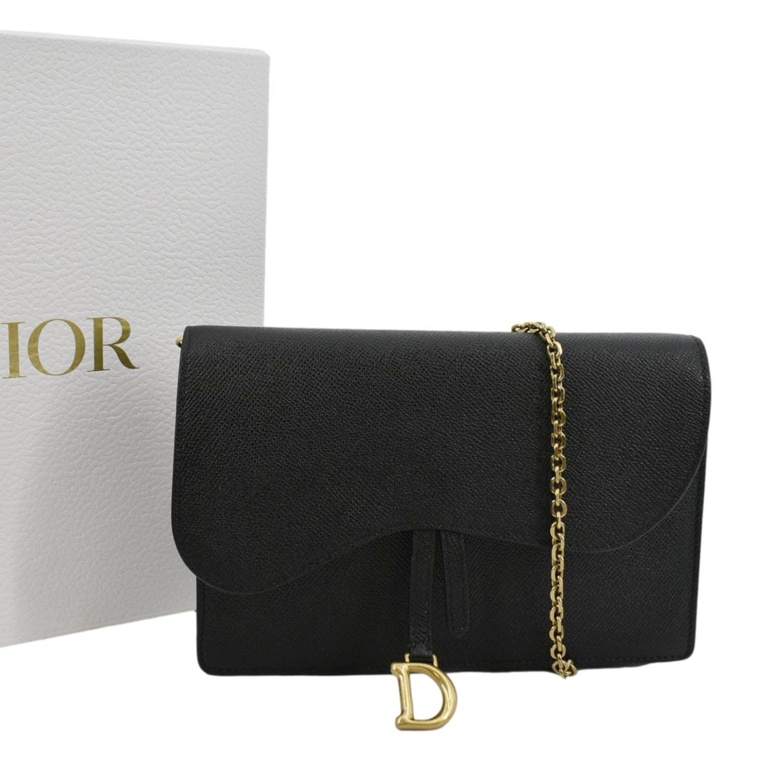 Christian Dior SADDLE Monogram Calfskin Chain Leather Chain Wallet Long  Wallets (S5614CTZQ_M932, S5614CTZQ_M928)