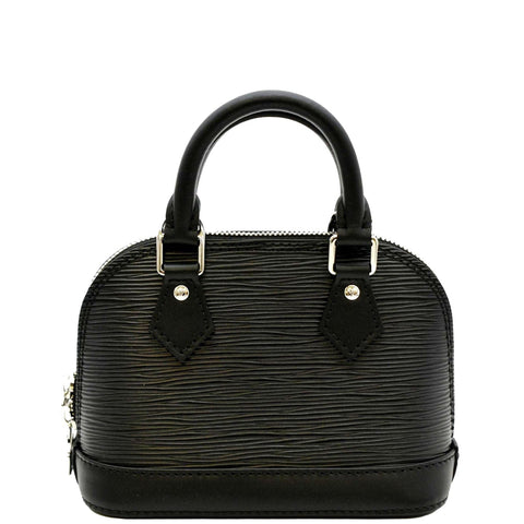 Louis Vuitton rayures Alma Bb Vernis Leather Satchel Crossbody Bag Pomme D'Amour