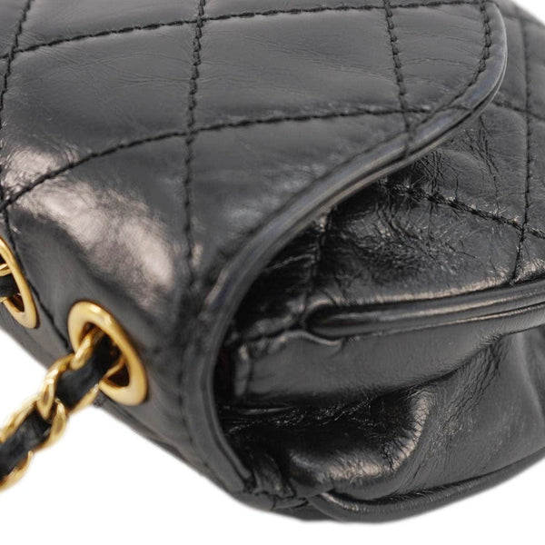 CHANEL Bubble CC Aged Calfskin Small Crossbody Bag Black