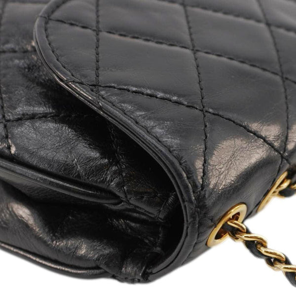 CHANEL Bubble CC Aged Calfskin Small Crossbody Bag Black