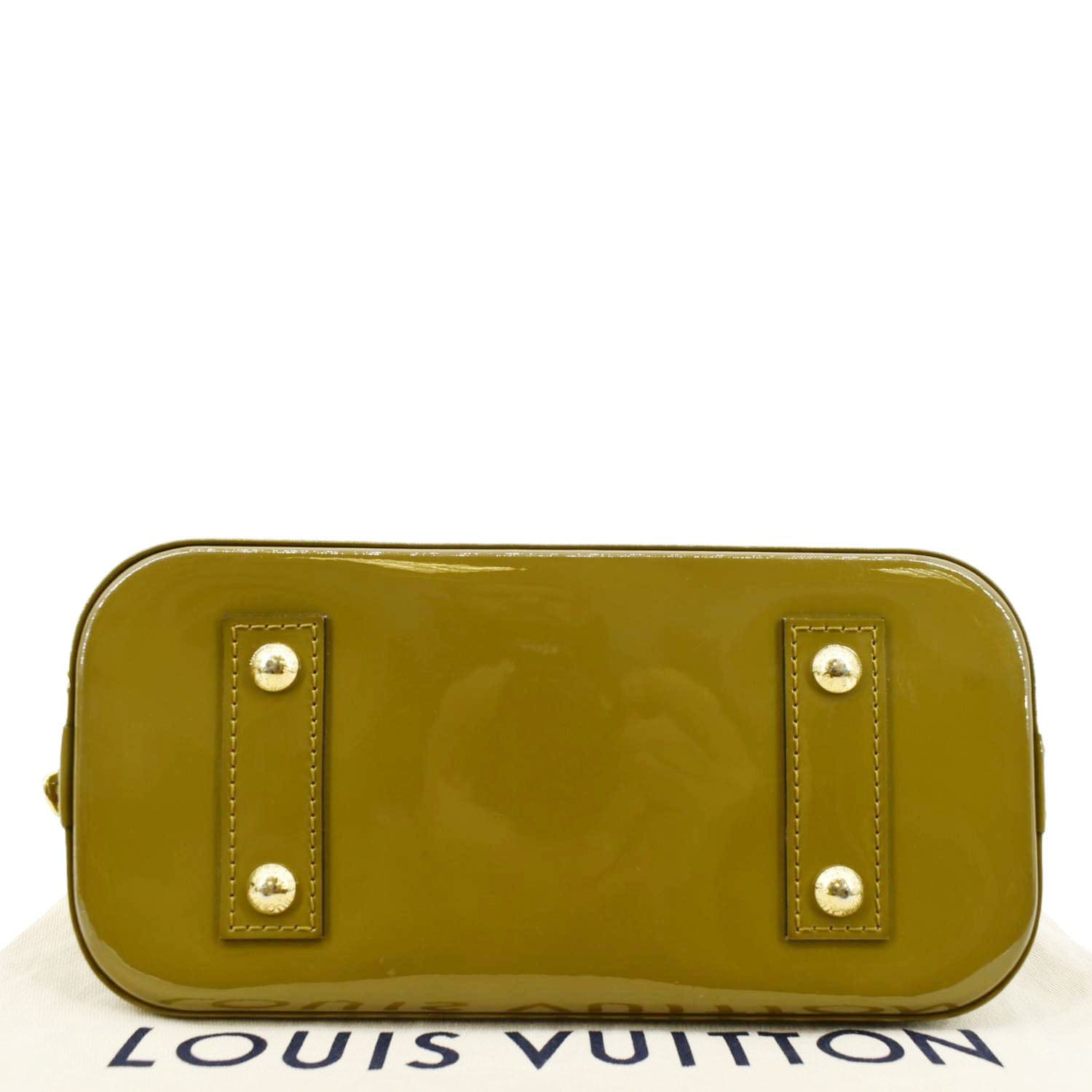 Louis Vuitton Vert Olive Monogram Vernis Alma BB w/ Strap