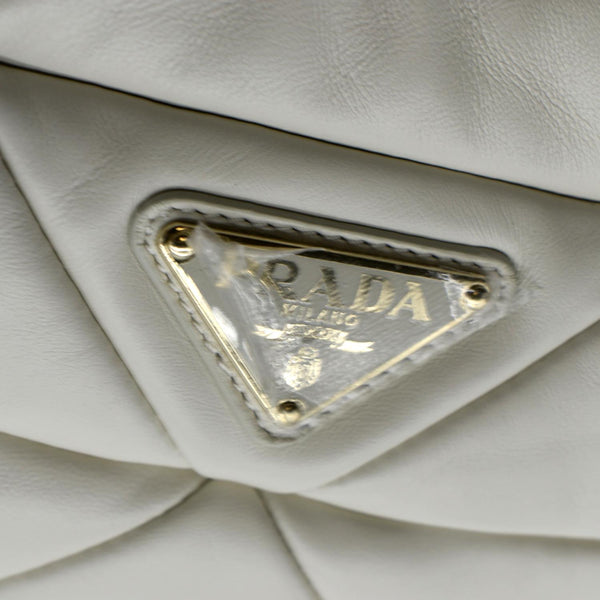 Prada Patchwork System Nappa Leather Shoulder Bag White - Stamp