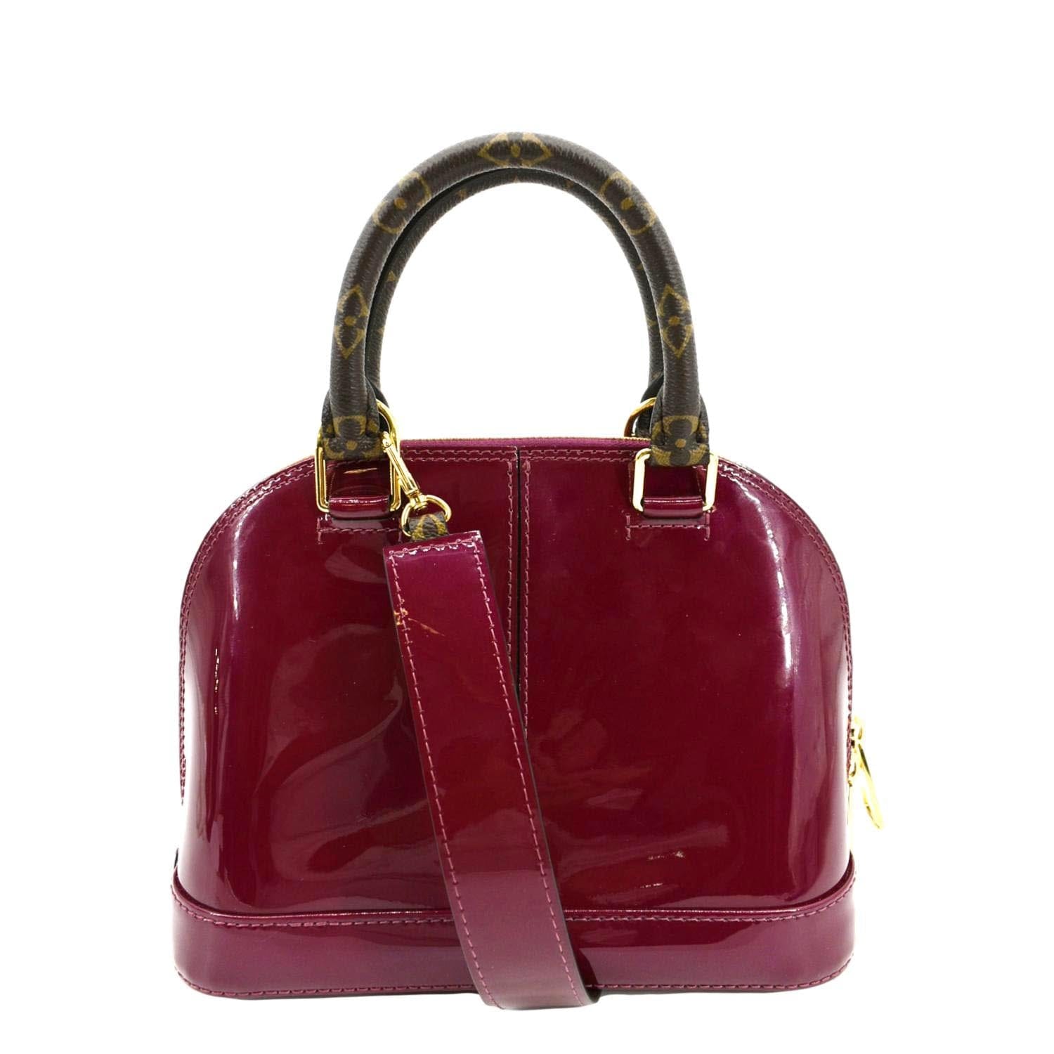 Alma bb patent leather crossbody bag Louis Vuitton Red in Patent