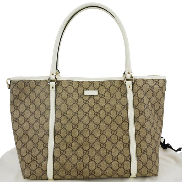 GUCCI Joy Medium GG  Supreme Canvas Tote Bag Beige 197953