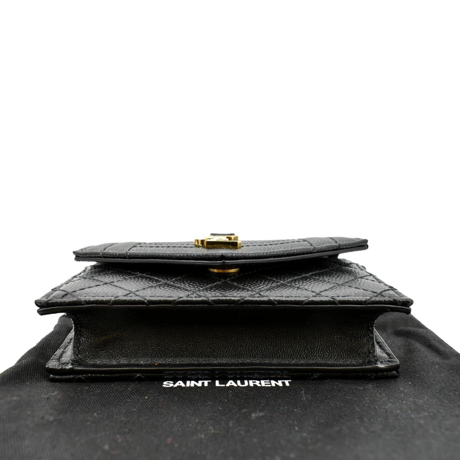 Saint Laurent Ysl Small Envelope Leather Wallet on Chain