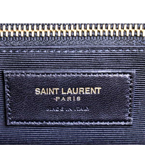 YVES SAINT LAURENT Large Envelope Mix Matelasse Leather Chain Shoulder Bag Dark Natural