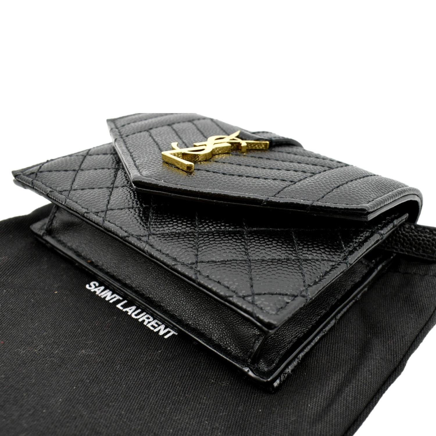 Small Quilted YSL Envelope Wallet
