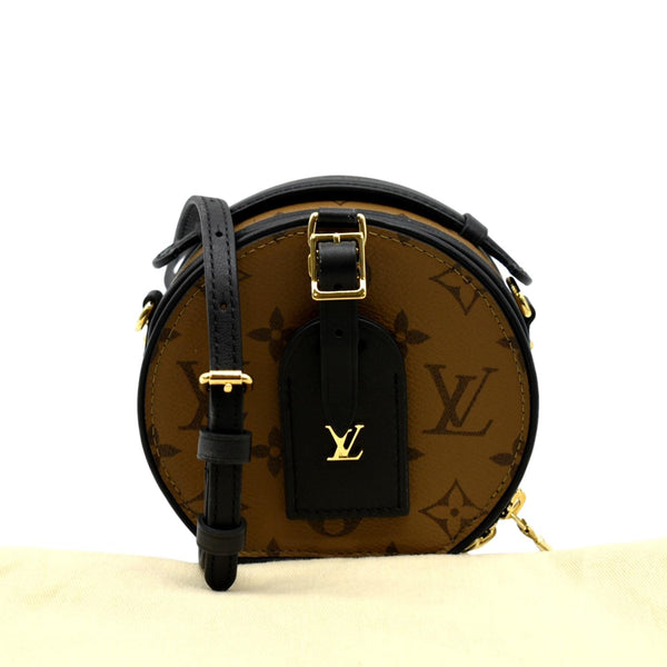 LOUIS VUITTON Mini Boite Chapeau Reverse Monogram Canvas Shoulder Bag Brown