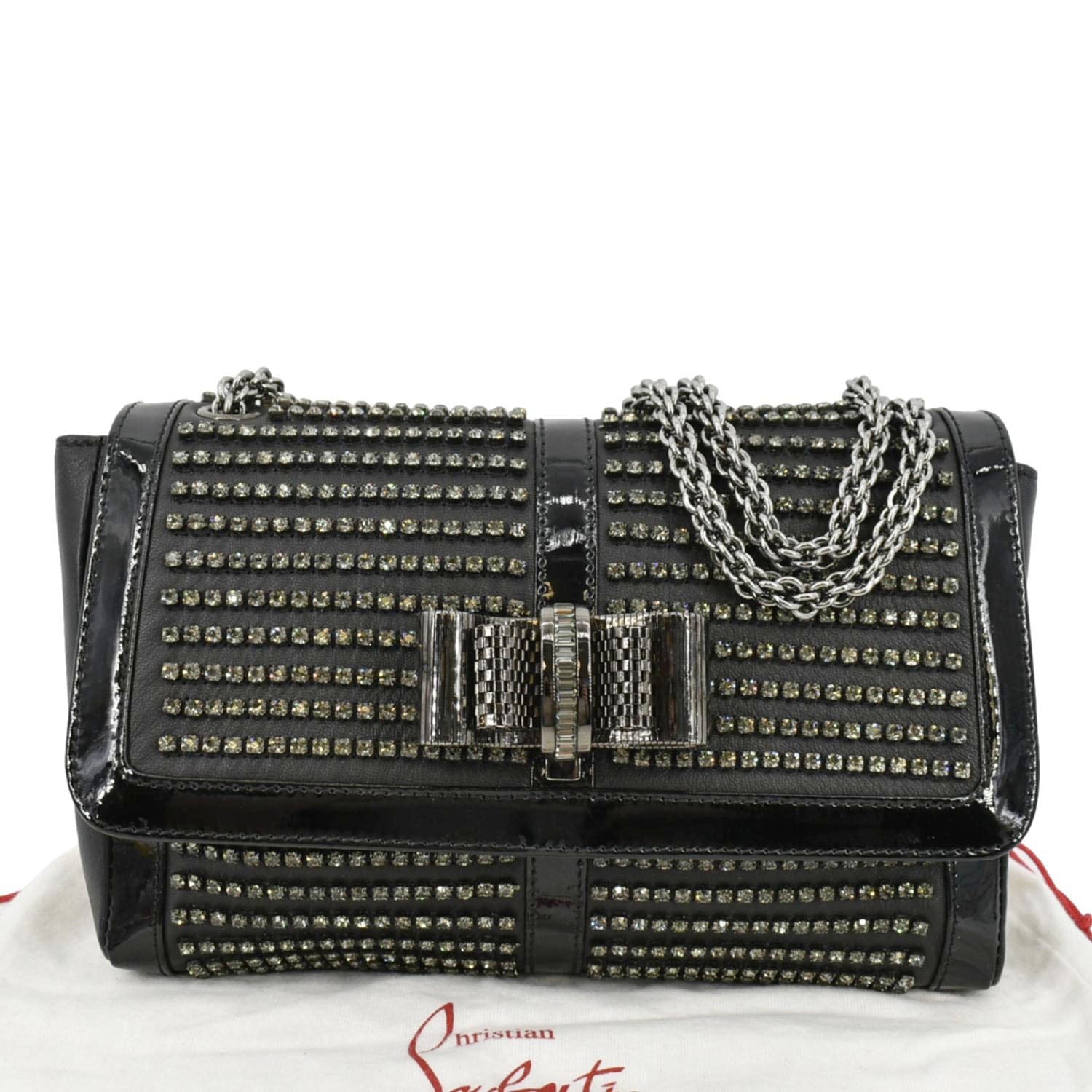 Christian Louboutin Sweet Charity Studded Shoulder Bag Pinky Leather Small