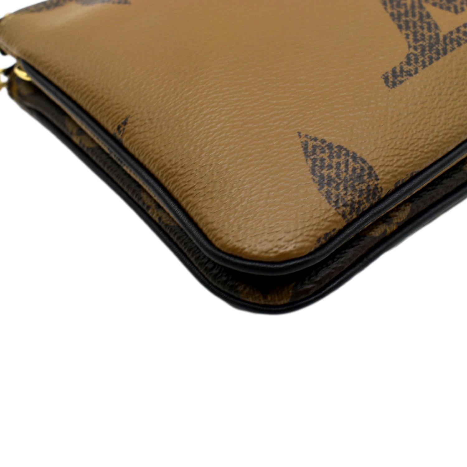 Louis Vuitton Monogram Giant Reverse Double Zip Pochette - Brown Crossbody  Bags, Handbags - LOU755358