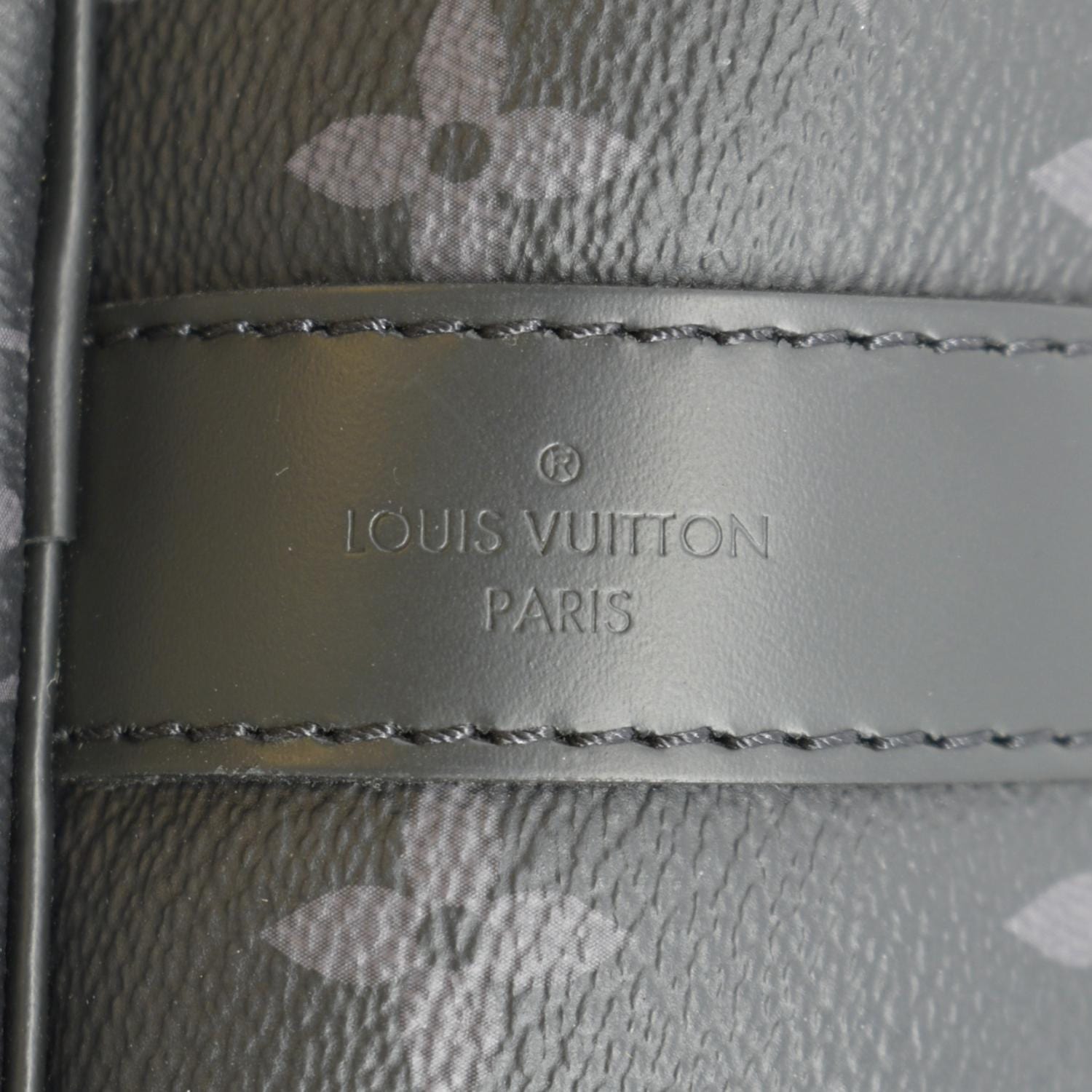 Louis Vuitton Keepall Bandouliere Bag Monogram Eclipse Canvas 55 Black  2354456