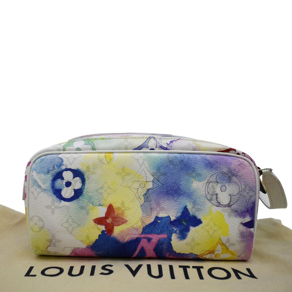 LOUIS VUITTON Watercolor Dopp Kit Monogram Coated Canvas Toilet Pouch White