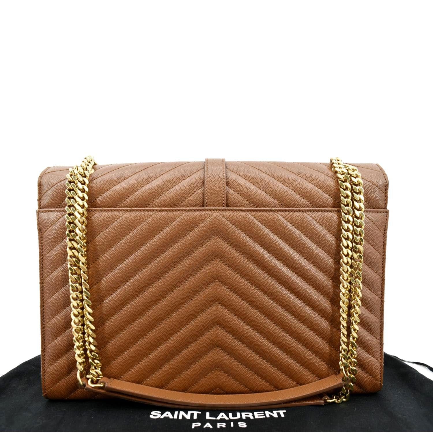 Saint Laurent, Bags, Saint Laurent Classic Monogram Envelope Satchel  Mixed Matelasse Leather Small