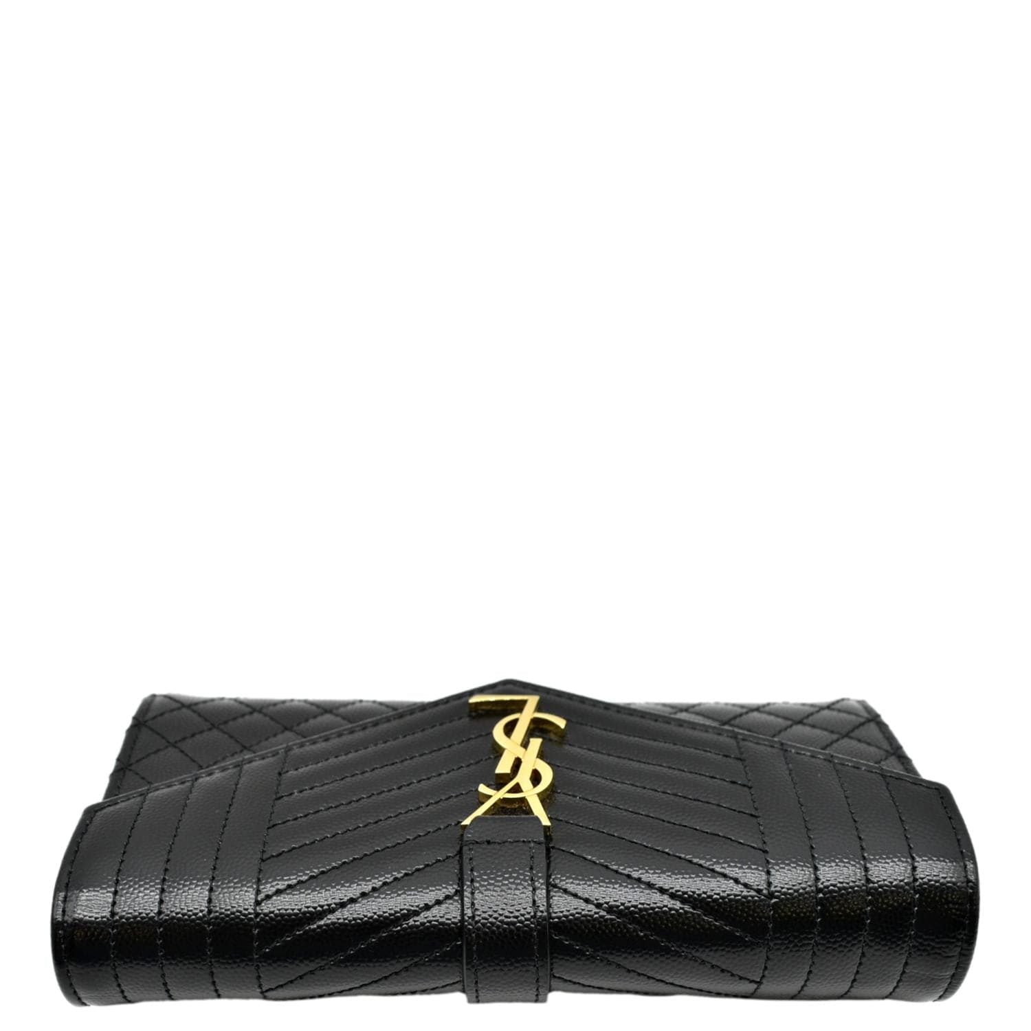 YSL Monogram Black Wallet on Chain Silver hardware. Made in Italy., Luxury,  Bags & Wallets on Carousell