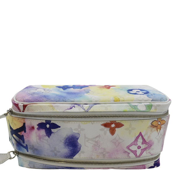 LOUIS VUITTON Watercolor Dopp Kit Monogram Coated Canvas Toilet Pouch White