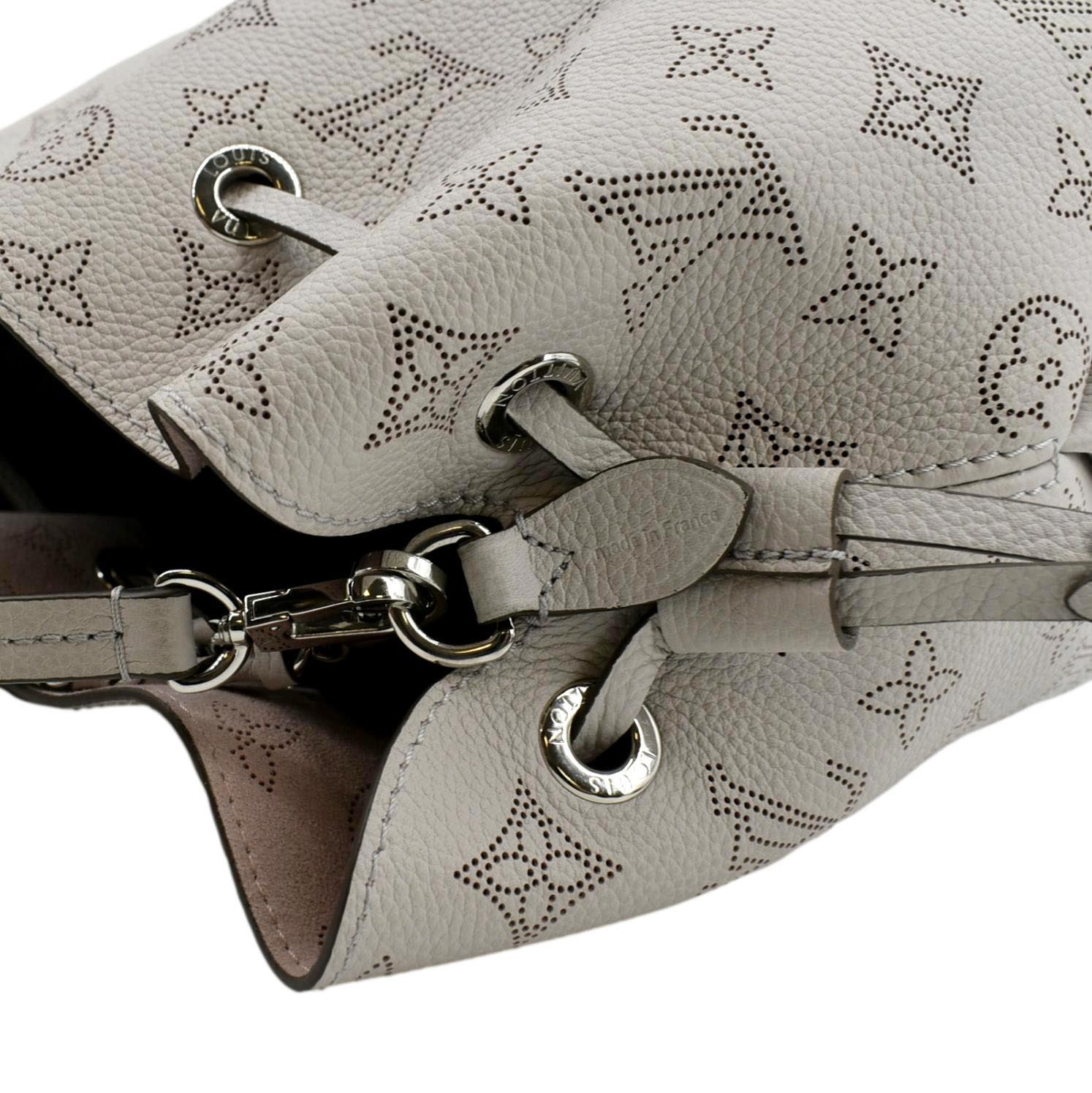 Louis Vuitton M21096 Bella Bucket Bag Perforated Mahina Calf Leather Black