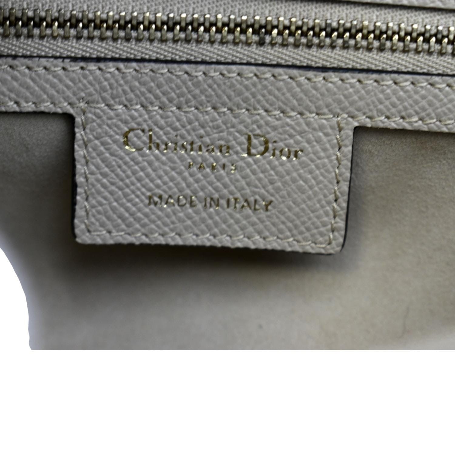 Dior - Saddle Bag Deep Gray, Beige and Khaki Smooth Calfskin and Upcycled Nylon with Warped Cannage Motif Rubber - Men