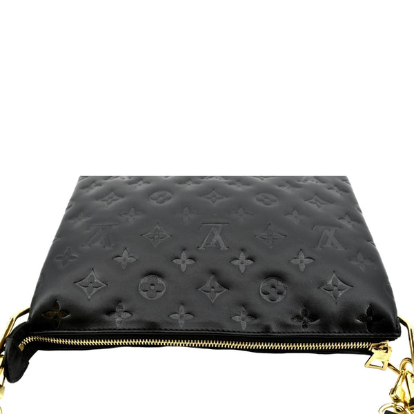 LOUIS VUITTON Coussin PM Monogram Embossed Shoulder Bag Black