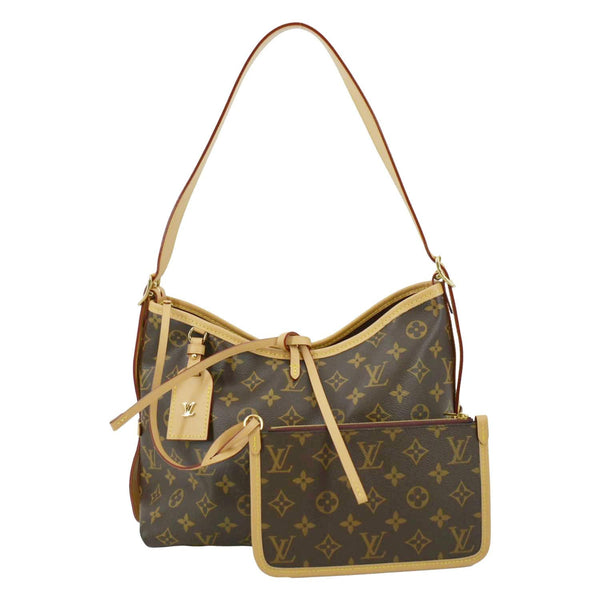 LOUIS VUITTON Carryall MM Monogram Canvas Shoulder Bag Brown