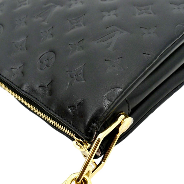 LOUIS VUITTON Coussin PM Monogram Embossed Shoulder Bag Black