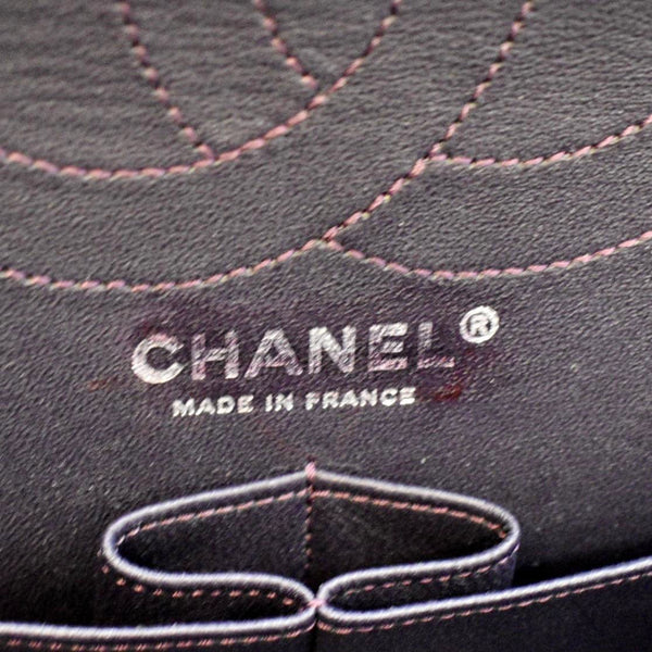 CHANEL Reissue Flap Jersey Fabric Shoulder Bag Purple