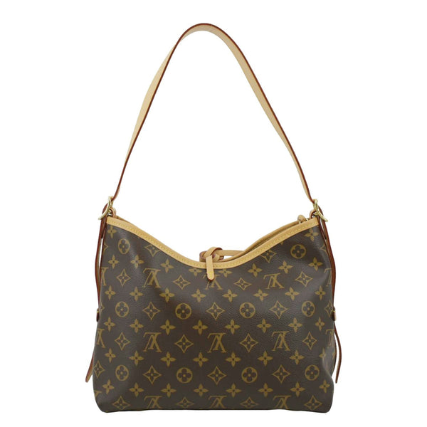 LOUIS VUITTON Carryall MM Monogram Canvas Shoulder Bag Brown