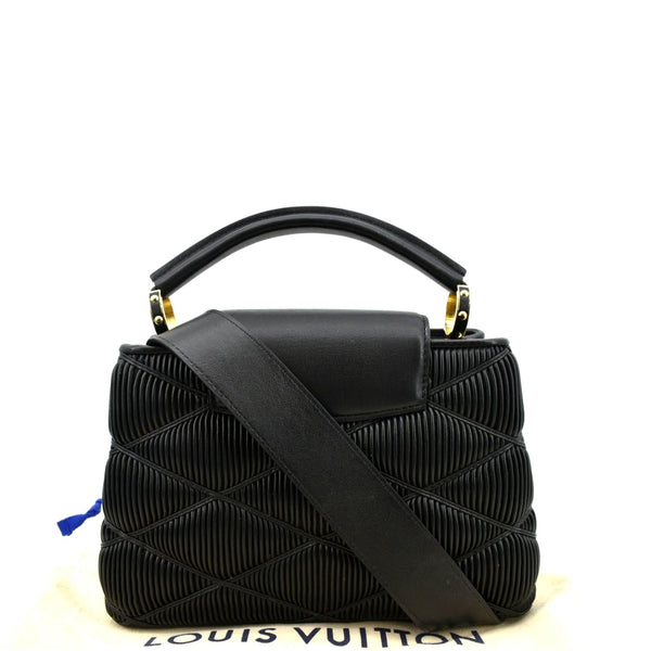 LOUIS VUITTON Capucines Quilted Leather Satchel Bag Black