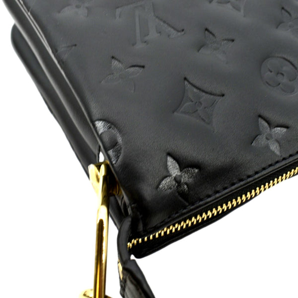 LOUIS VUITTON Coussin PM Monogram Embossed Shoulder Bag Black