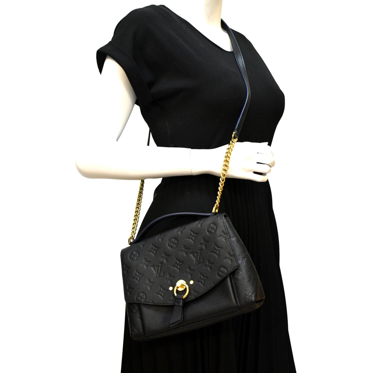 Louis Vuitton Blanche Handbag Monogram Empreinte Leather BB at