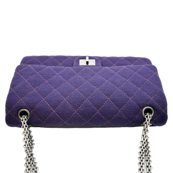 CHANEL Reissue Flap Jersey Fabric Shoulder Bag Purple