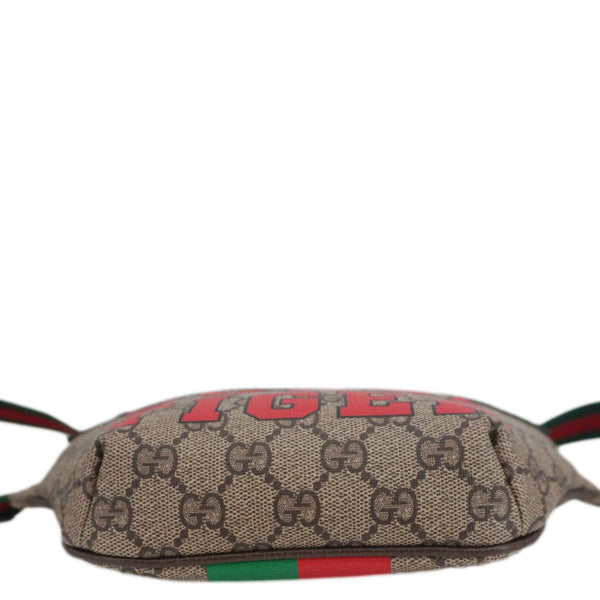 GUCCI Tiger Print GG Supreme Canvas Belt Bag Beige 675181